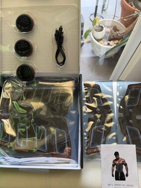 Electronic Abdominal Muscle Stimulator Belt - Black